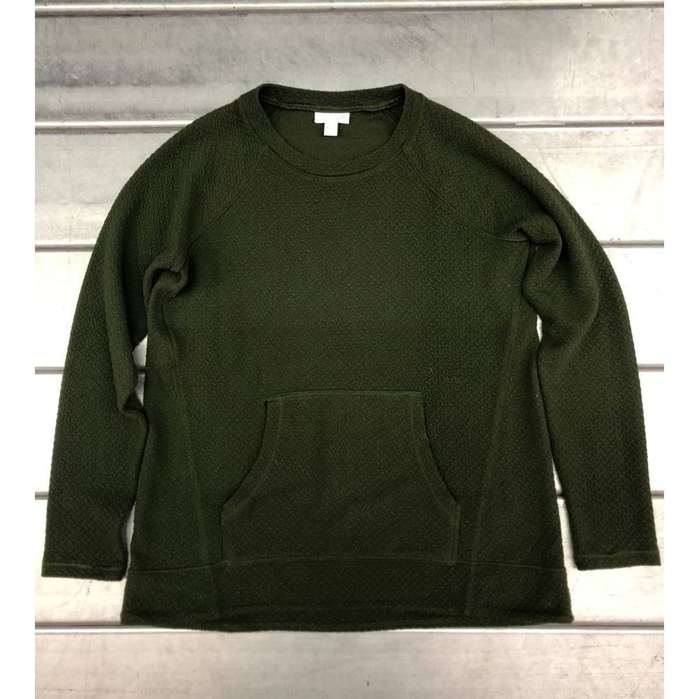 J Jill Long Sleeve Pullover Womens XS Green‎ Front Pocket Comfortable